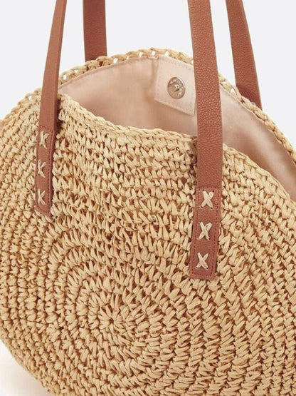 Straw shoulder bag