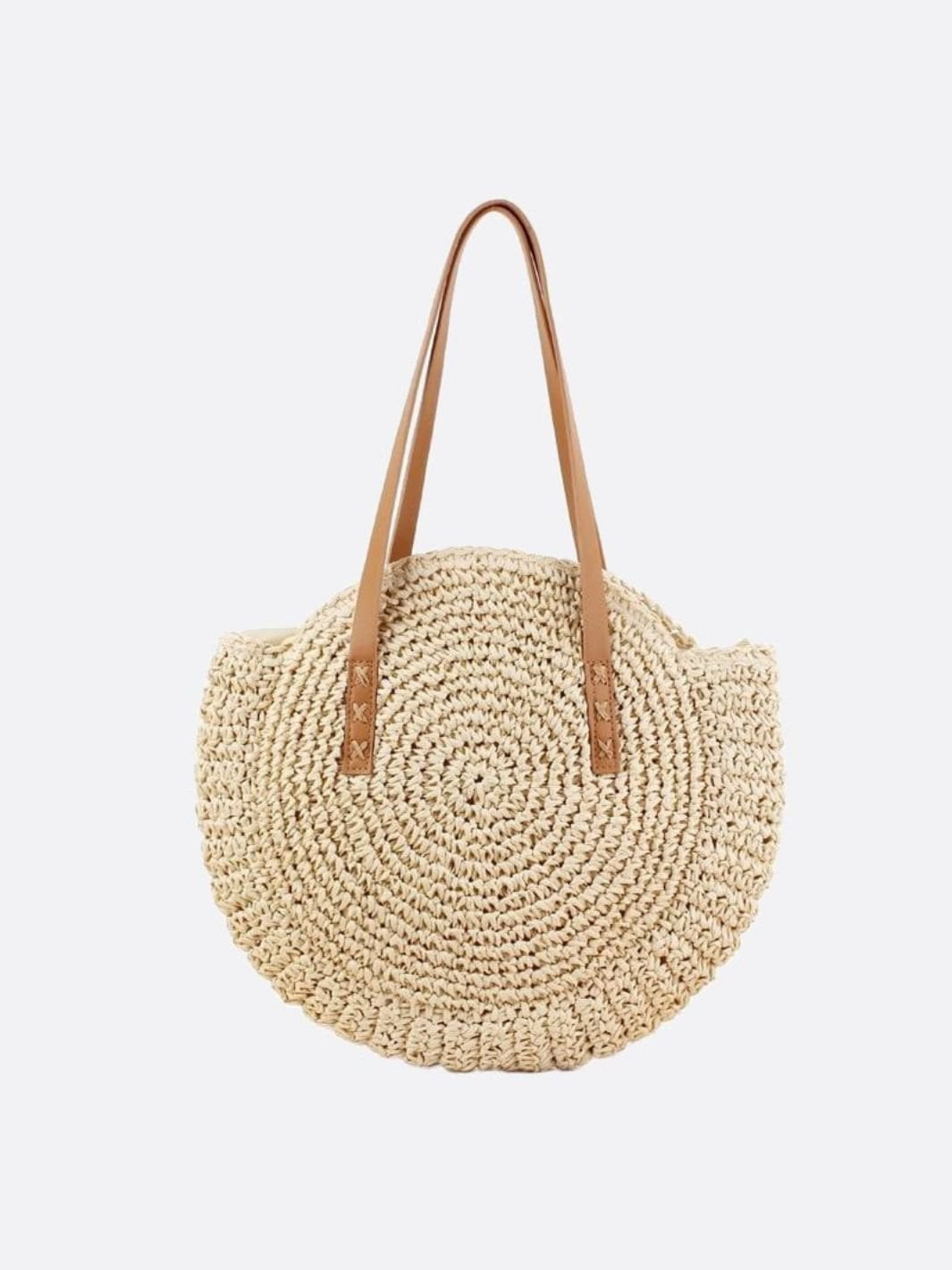 Straw shoulder bag