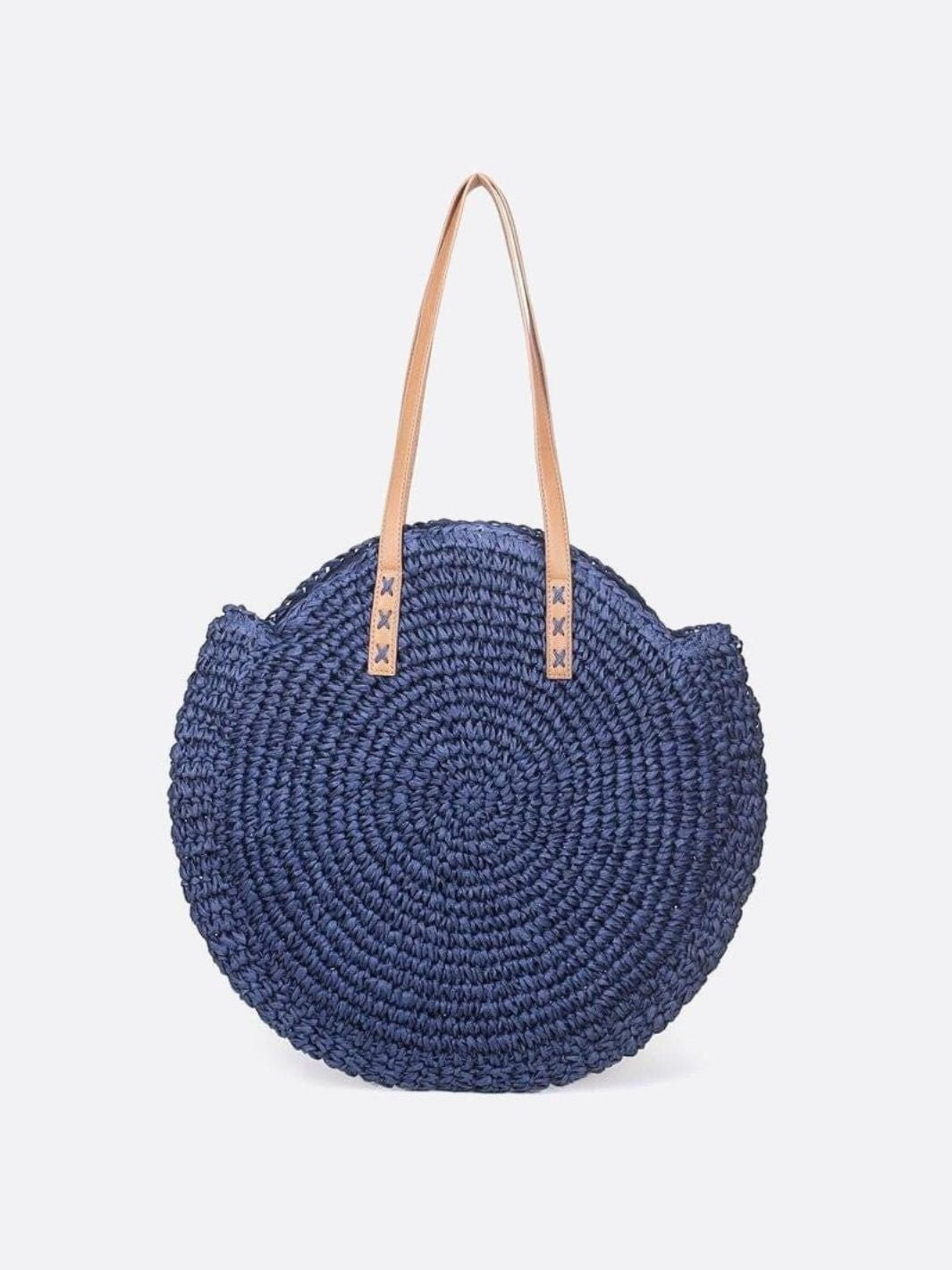 Straw shoulder bag