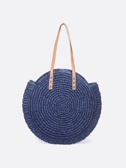 Straw shoulder bag