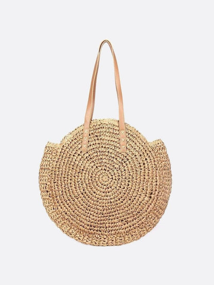 Straw shoulder bag