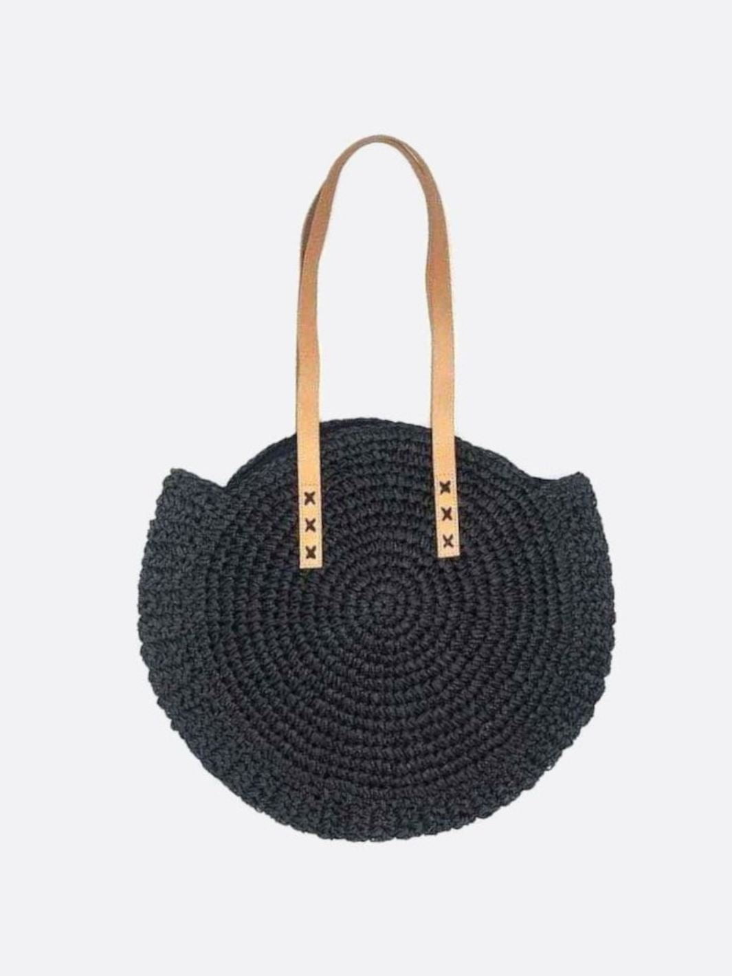 Straw shoulder bag