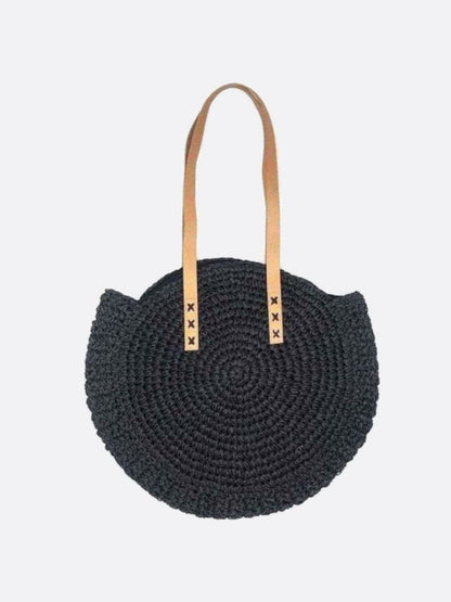 Straw shoulder bag