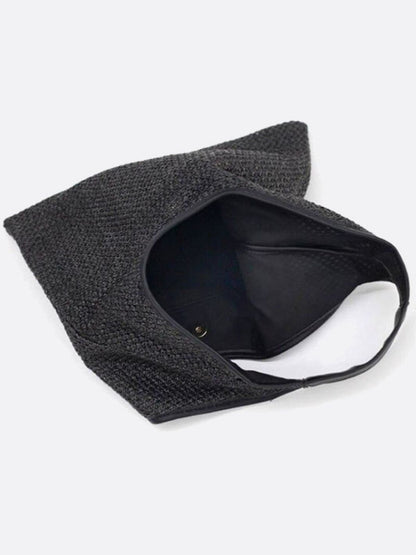 Soft Raffia Shoulder Tote Bag