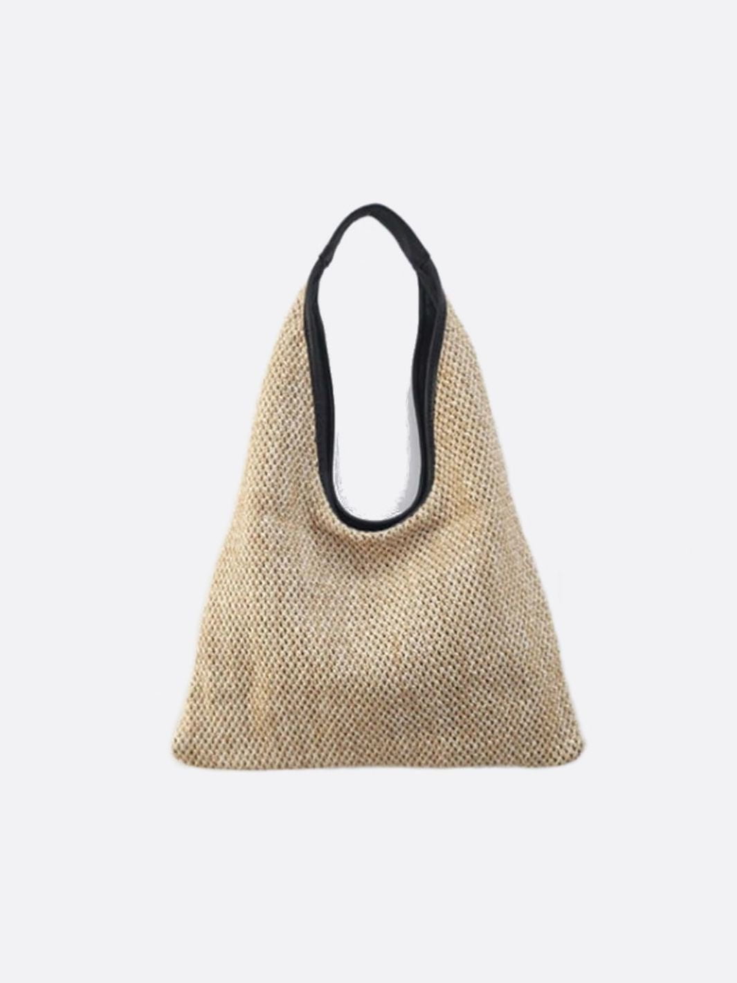 Soft Raffia Shoulder Tote Bag
