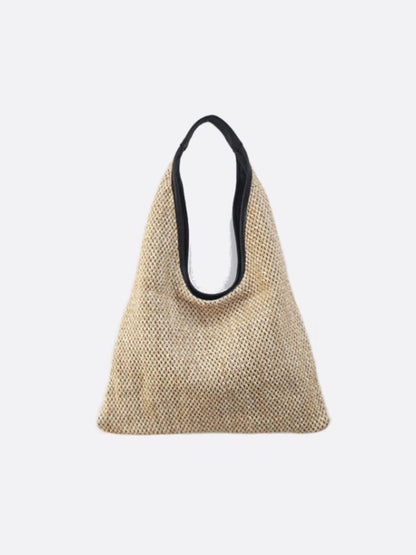 Soft Raffia Shoulder Tote Bag