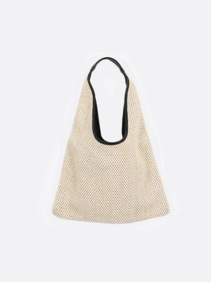 Soft Raffia Shoulder Tote Bag