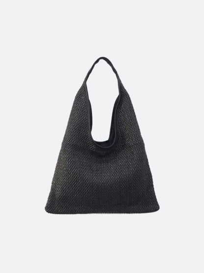 Soft Raffia Shoulder Tote Bag