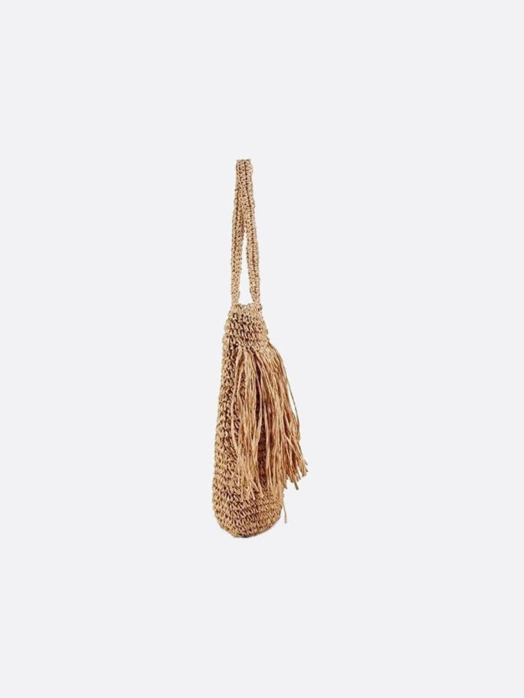Raffia fringe bag