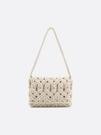 Macrame and crochet bag