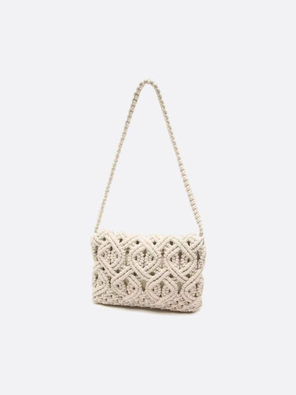 Macrame and crochet bag