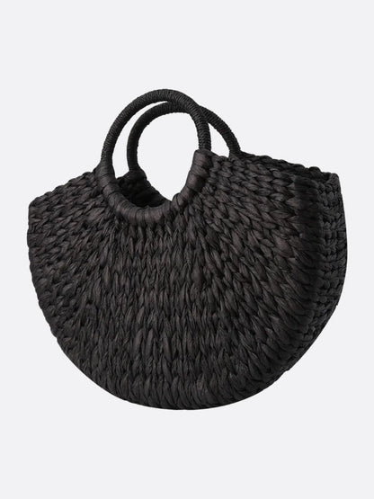 Black wicker bag