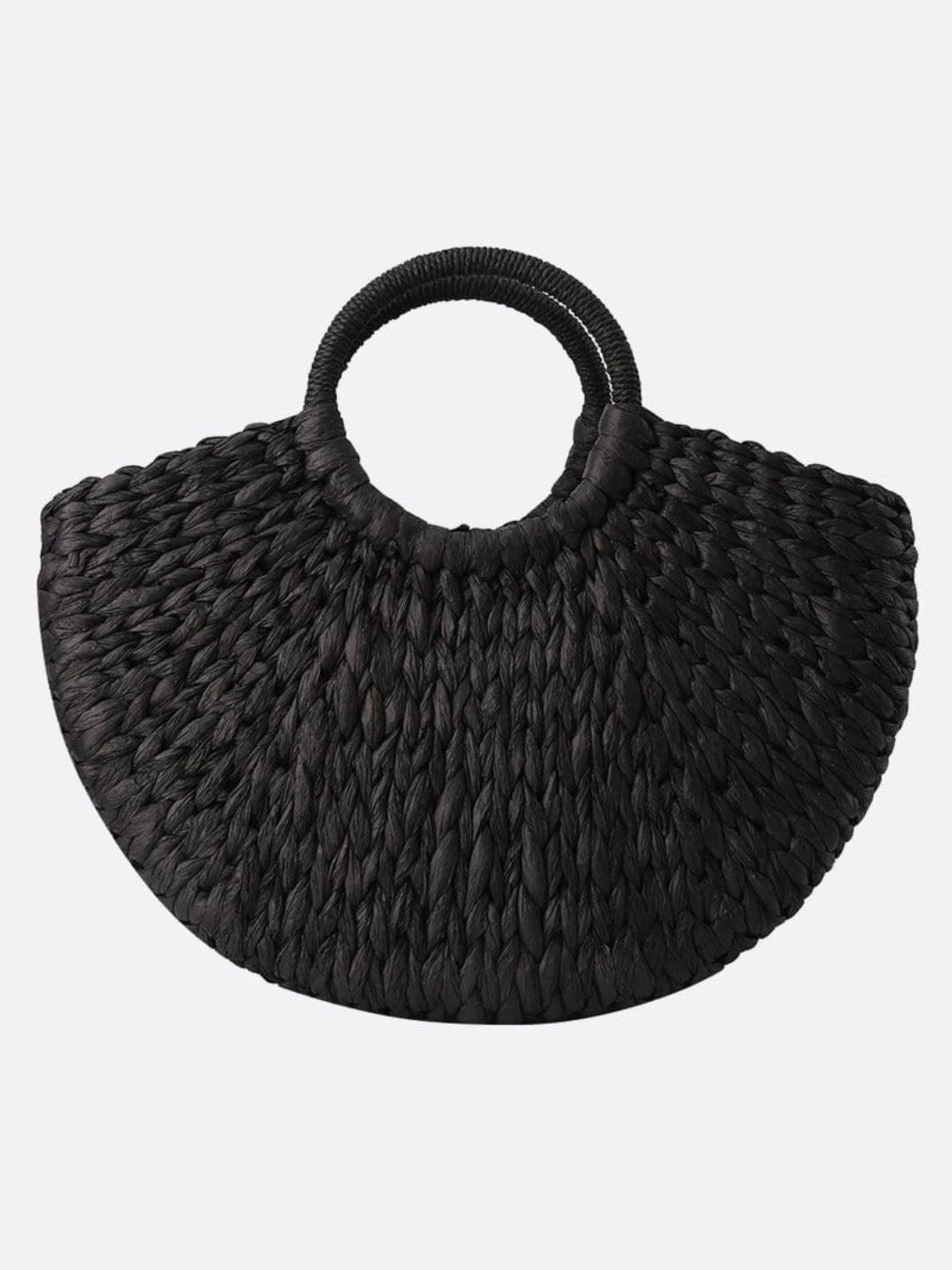 Black wicker bag