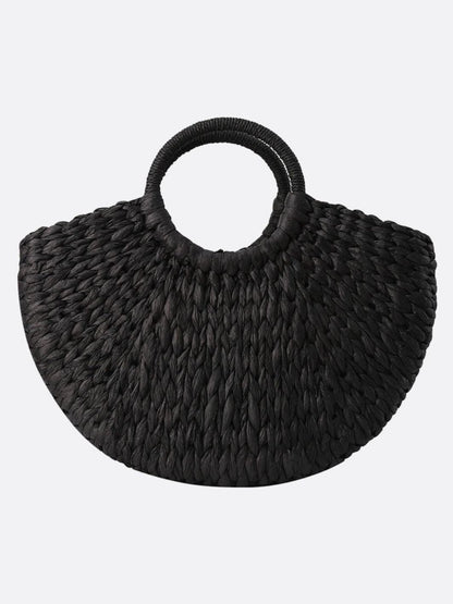 Black wicker bag