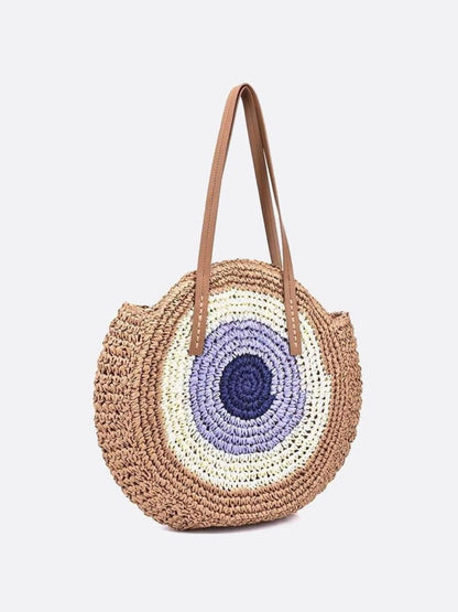 Colored straw bag