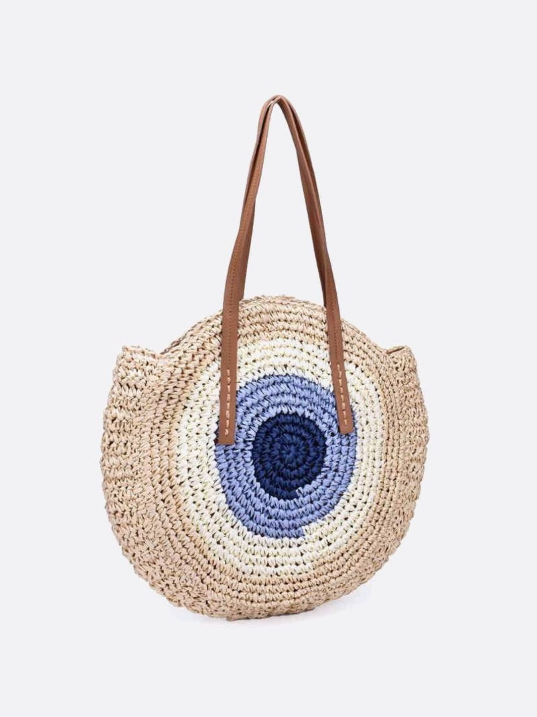 Colored straw bag
