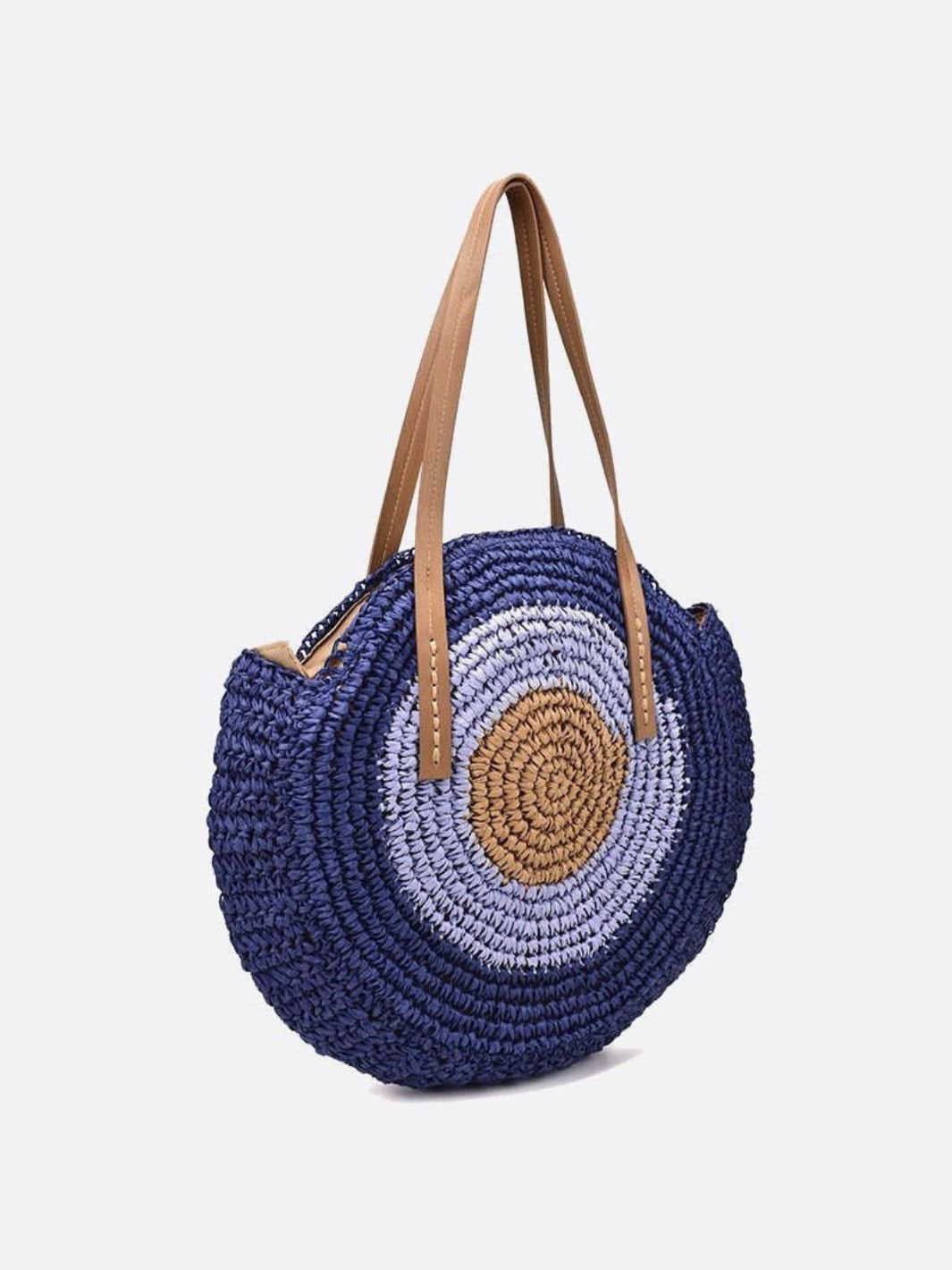 Colored straw bag