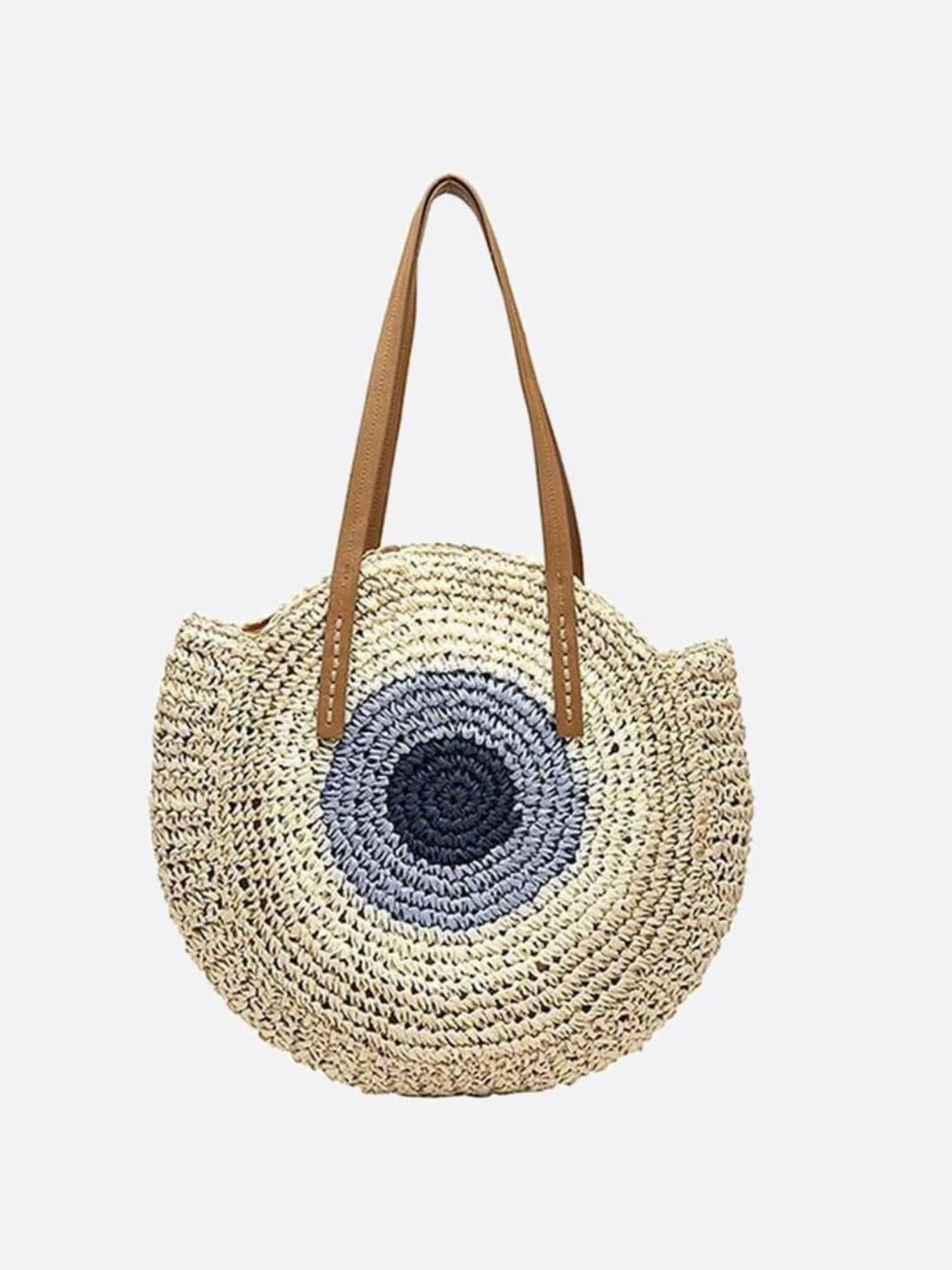 Colored straw bag