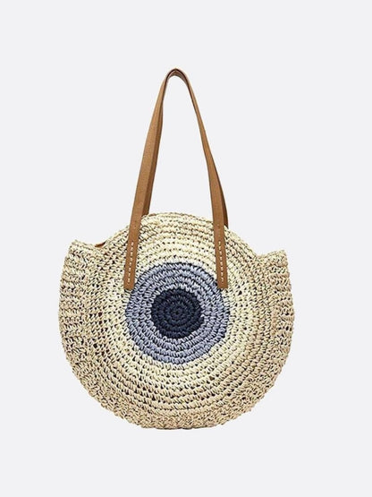 Colored straw bag
