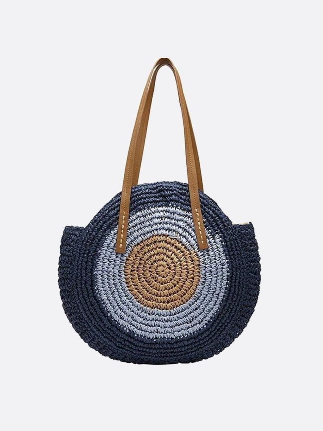 Colored straw bag