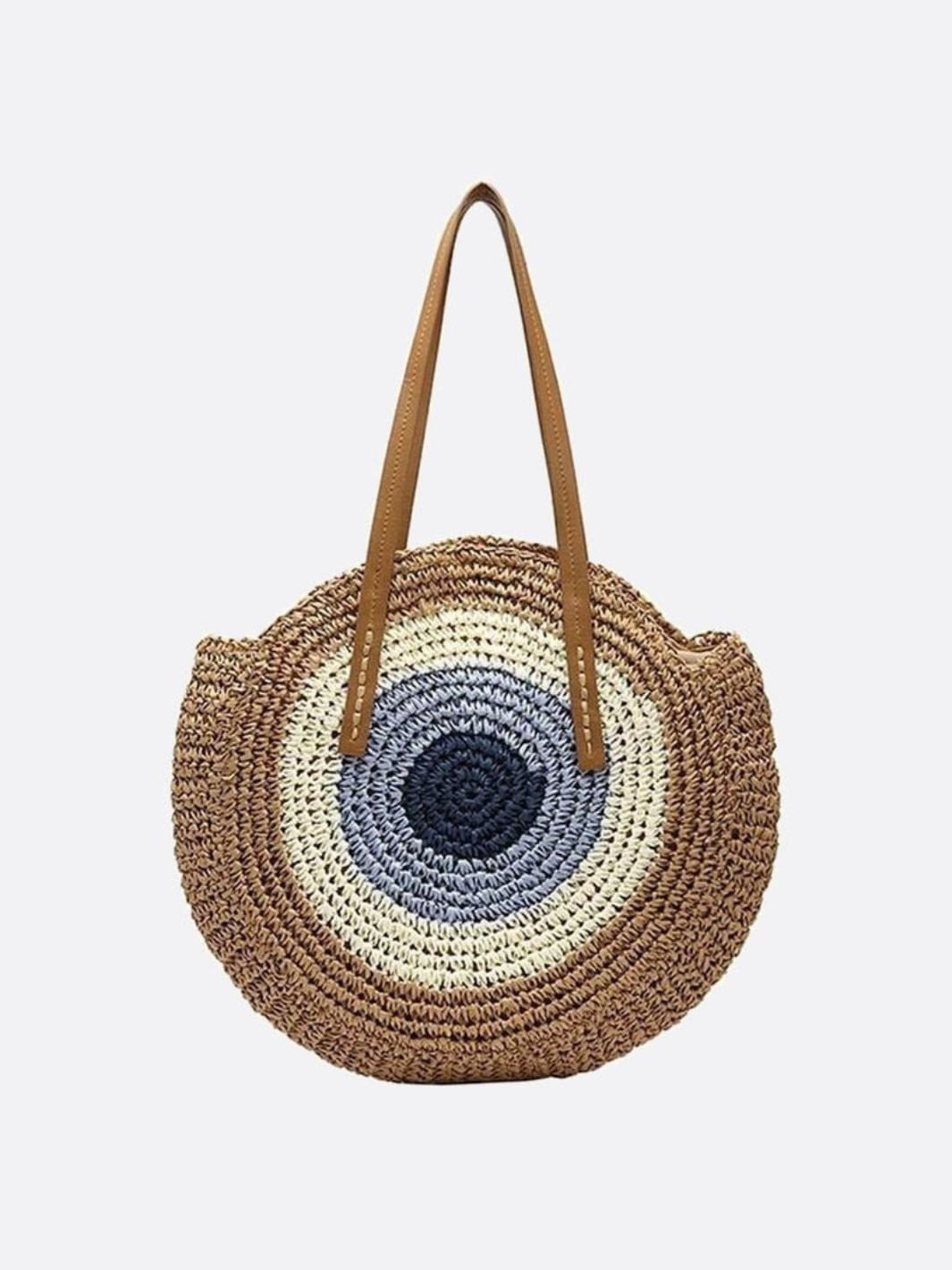 Colored straw bag