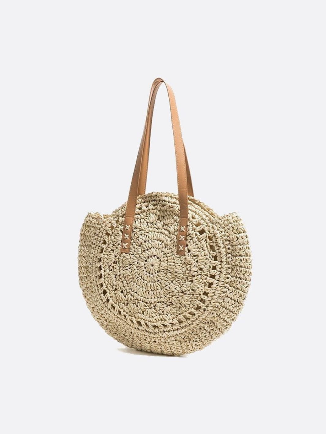 Straw and crochet bag
