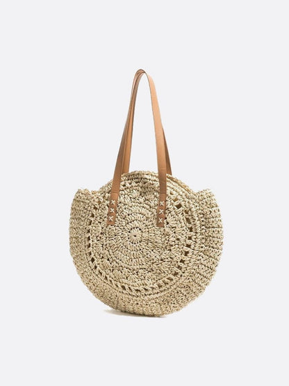 Straw and crochet bag
