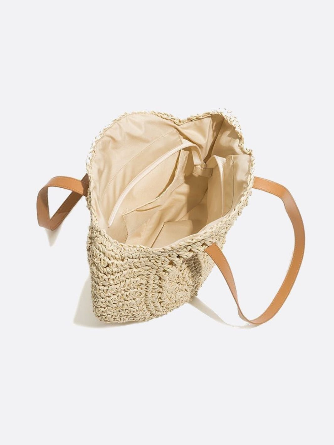 Straw and crochet bag