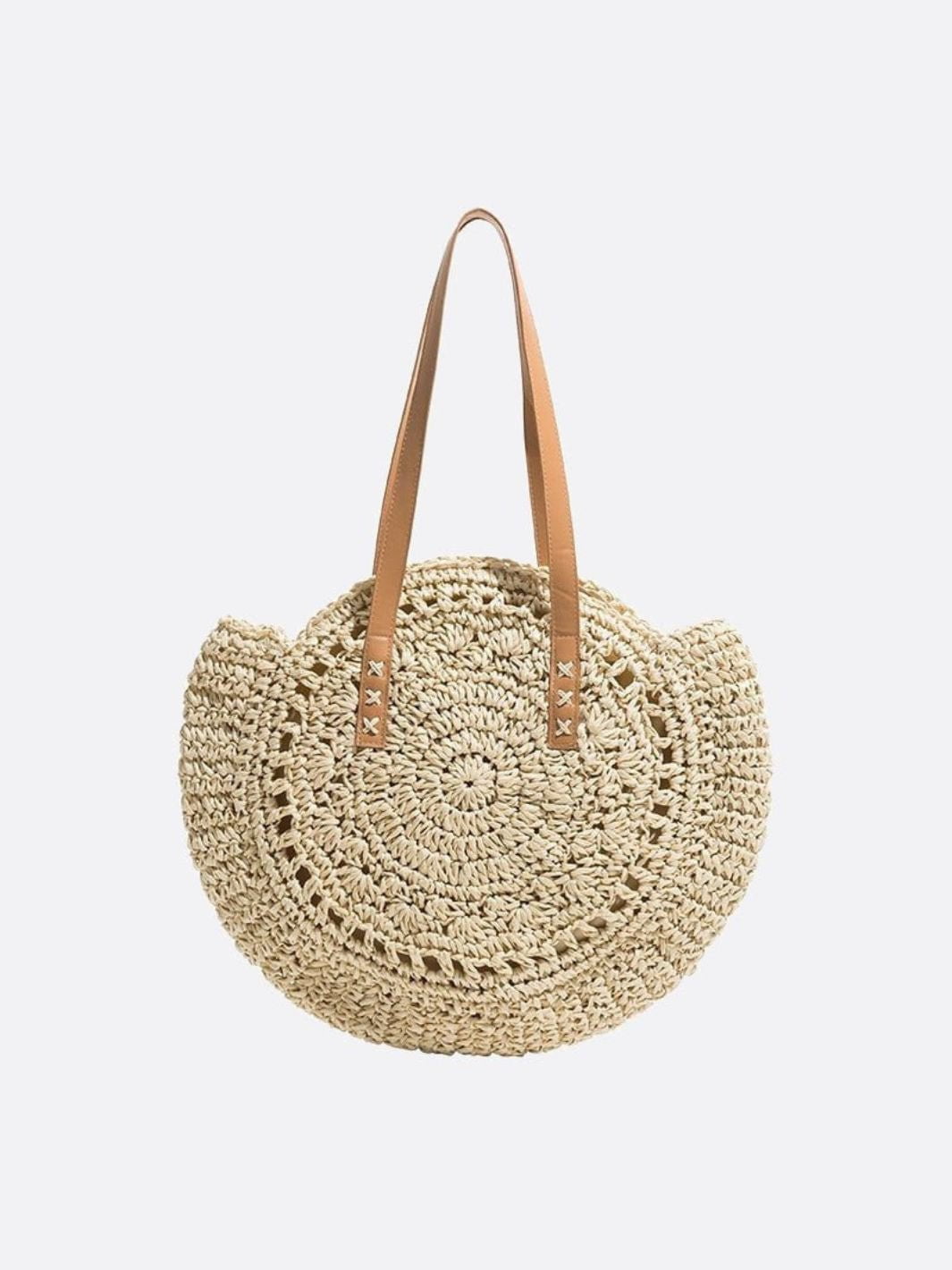 Straw and crochet bag