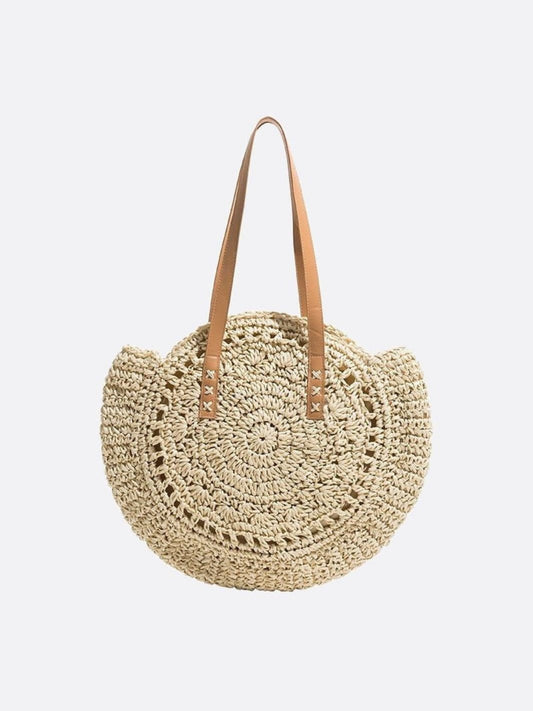 Straw and crochet bag