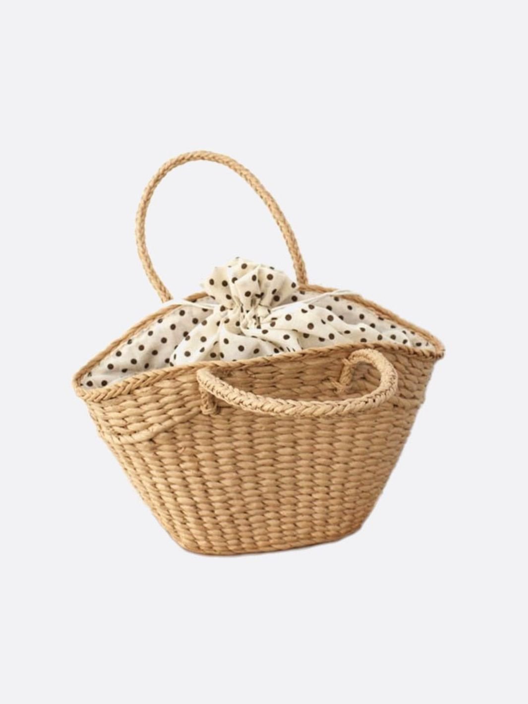 Wicker basket bag