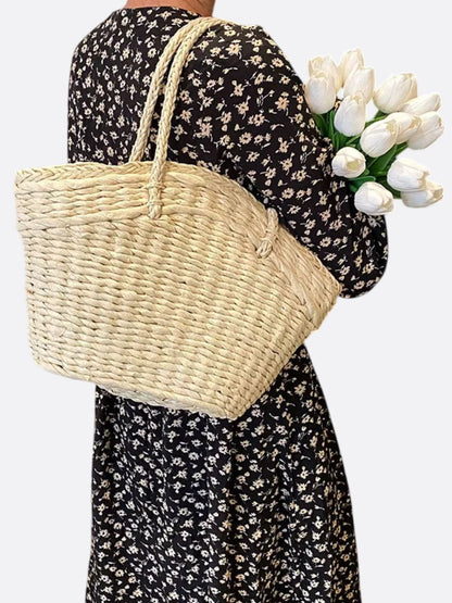 Wicker basket bag