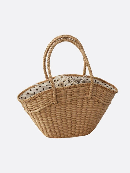 Wicker basket bag