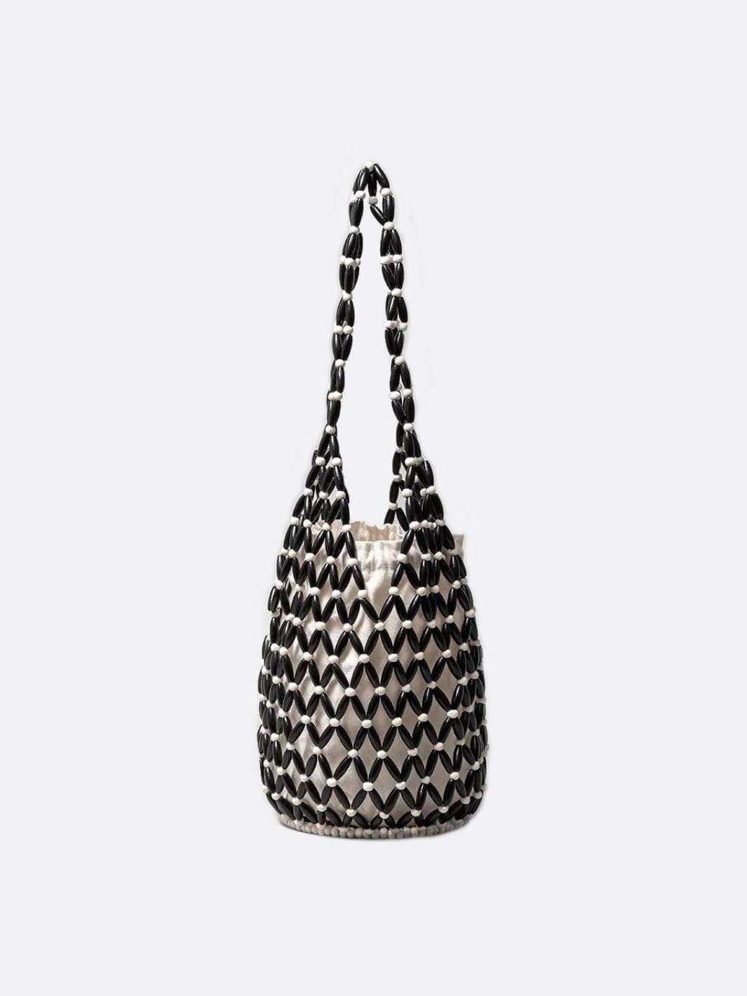 Wooden bead bag