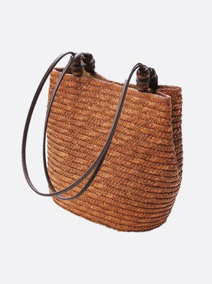 Straw shoulder bag
