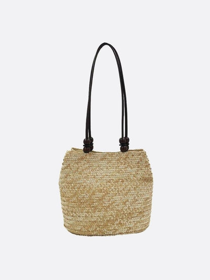 Straw shoulder bag