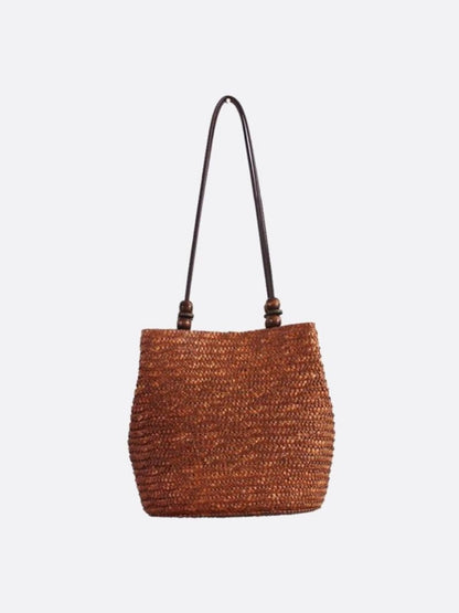 Straw shoulder bag