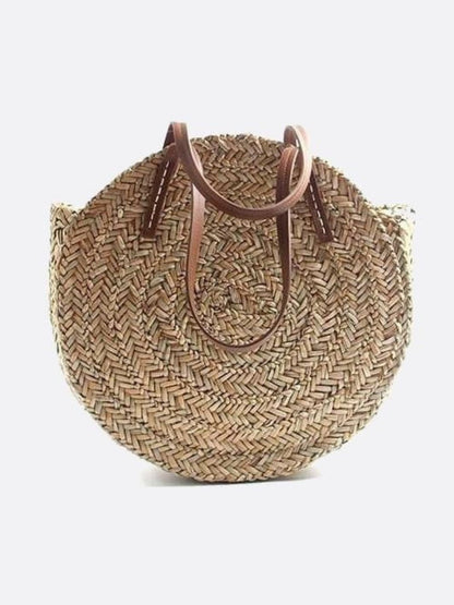 Round wicker bag