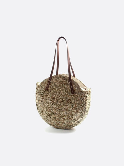 Round wicker bag