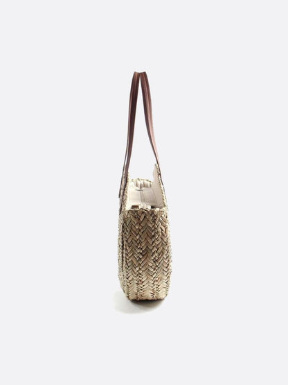 Round wicker bag