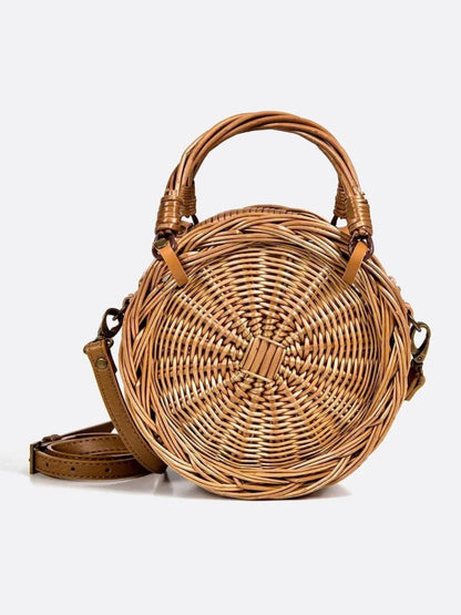 Bali Round Rattan Crossbody Bag
