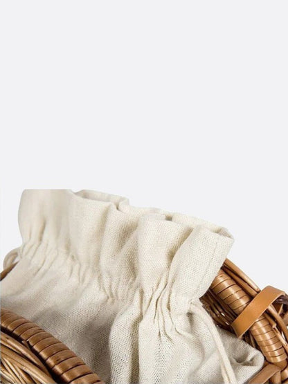 Bali Round Rattan Crossbody Bag