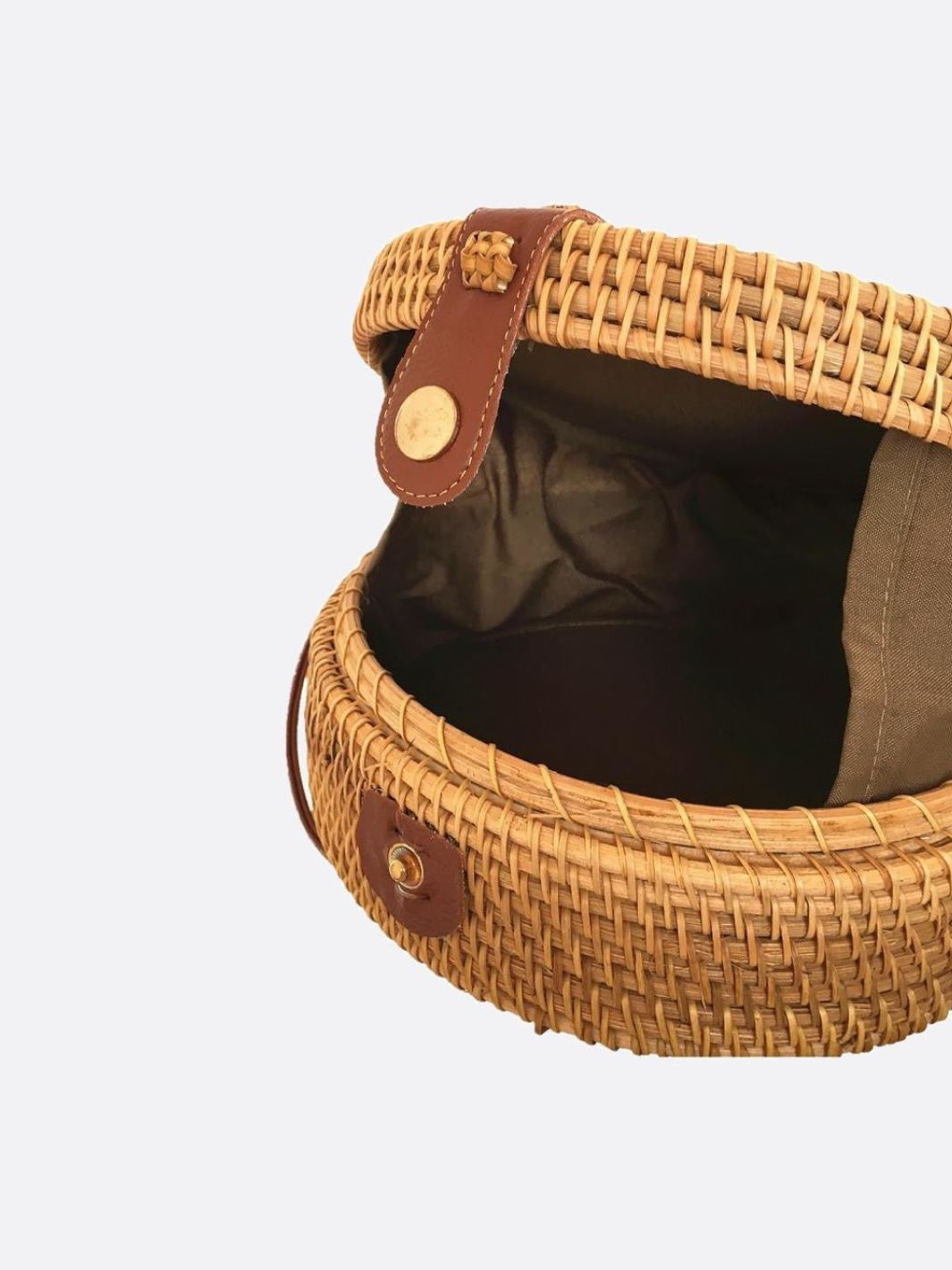 Round Woven Crossbody Straw Bag