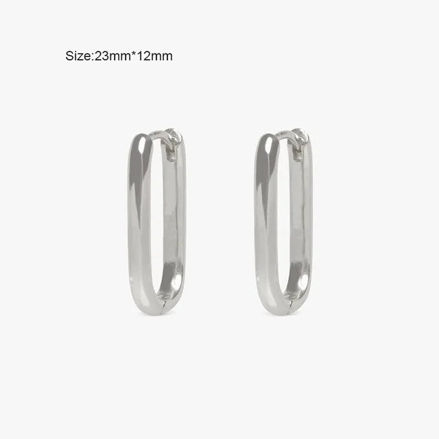 Silver | Chic Oval Earrings