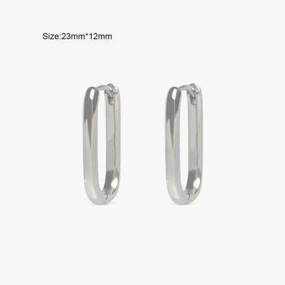 Silver | Chic Oval Earrings