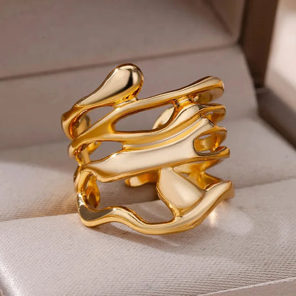 Bague creuse en or