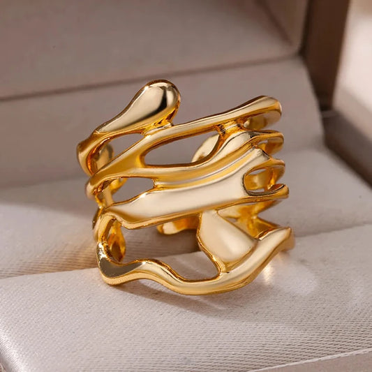 Bague creuse en or