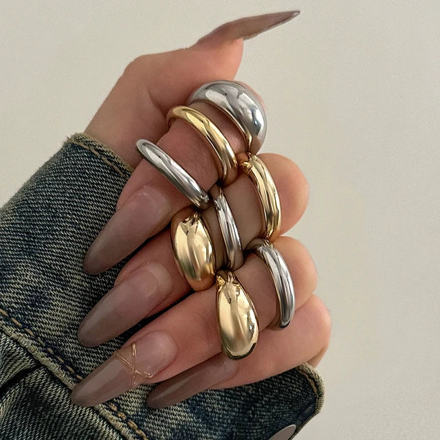 Anneaux de gouttelettes vintage (8 pièces)